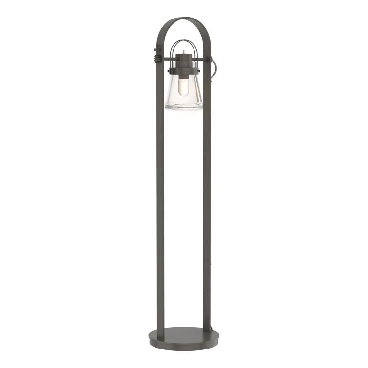 Erlenmeyer Dark Smoke 51'' Industrial Glass Floor Lamp