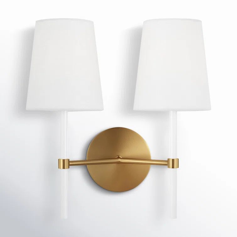 Monroe Cone-Shaped 12'' Brass Dimmable Wall Sconce