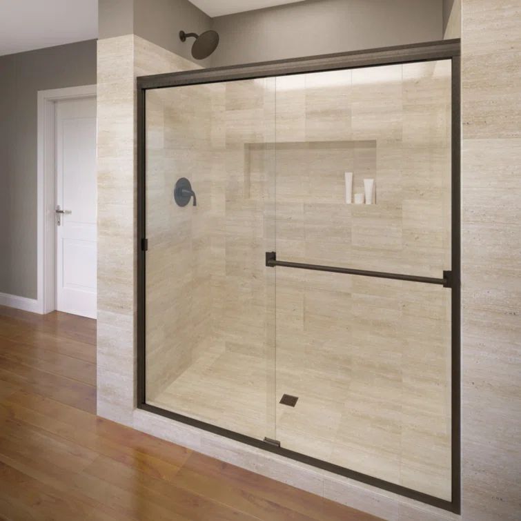 Classic 56" x 70" Oil Rubbed Bronze Frameless Sliding Shower Door