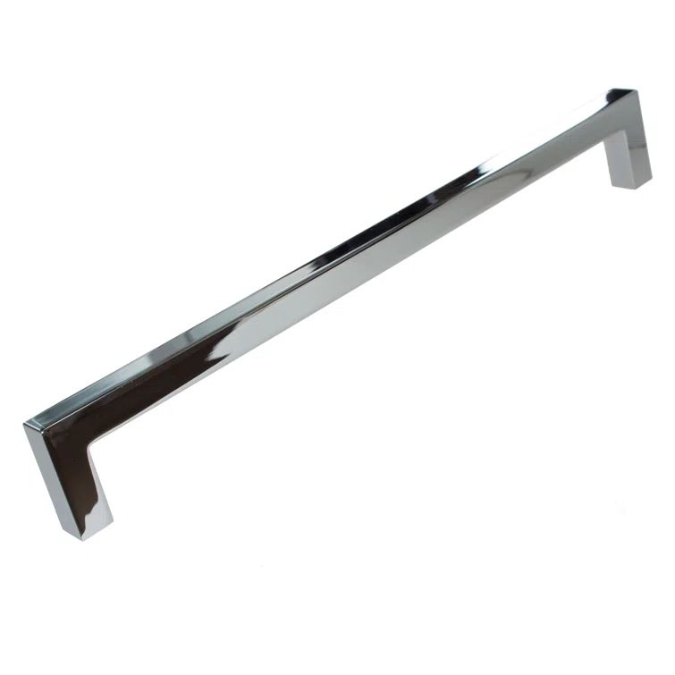 Polished Chrome Modern Bar Pull with Mounting Hardware