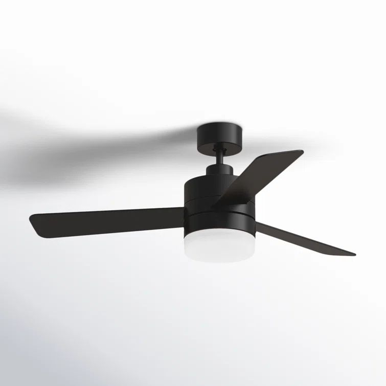 Midnight Black 44'' Modern Ceiling Fan with LED Light Kit
