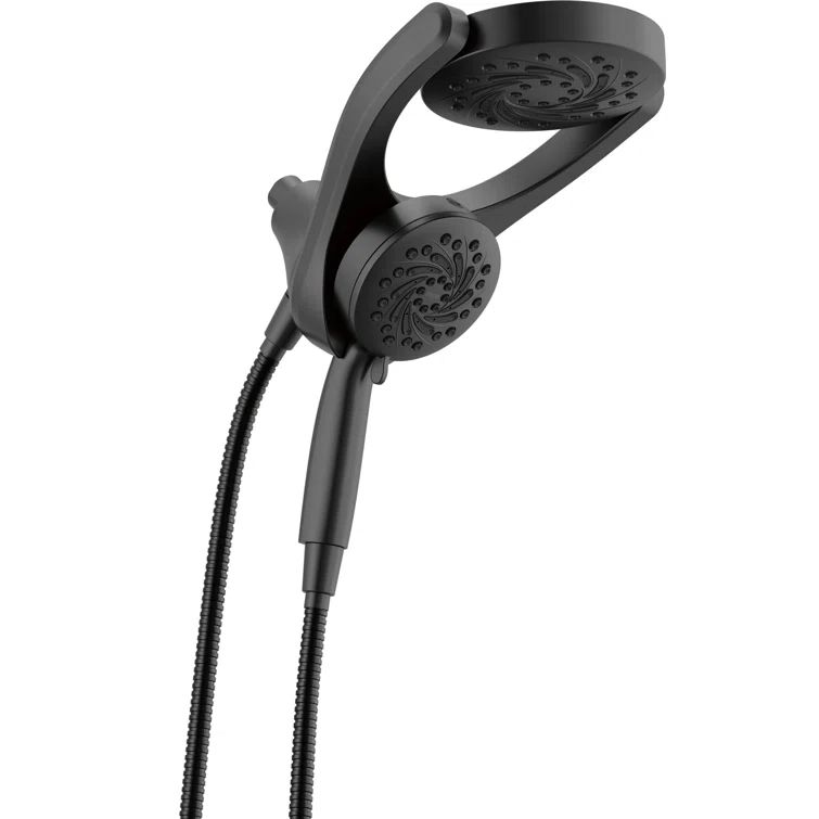 Matte Black Dual Shower Head with ProClean Spray