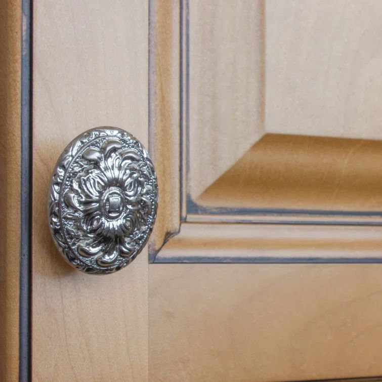 Brushed Nickel Oval Cabinet Knob Multipack with Mounting Hardware