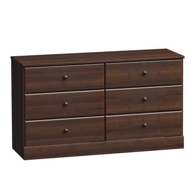 Espresso 55'' Horizontal Double Dresser with Extra Deep Drawers