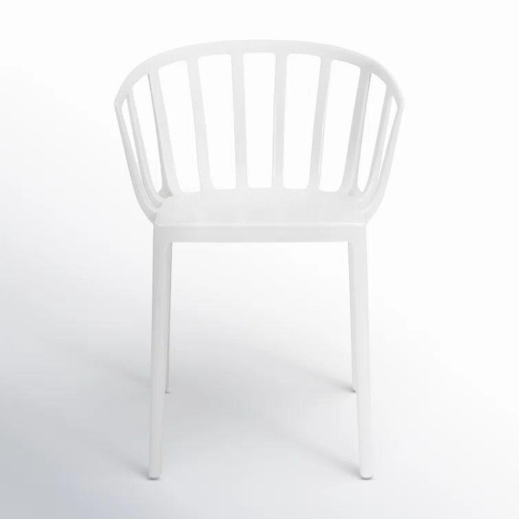 Venice White Classic Indoor/Outdoor Plastic Arm Chair
