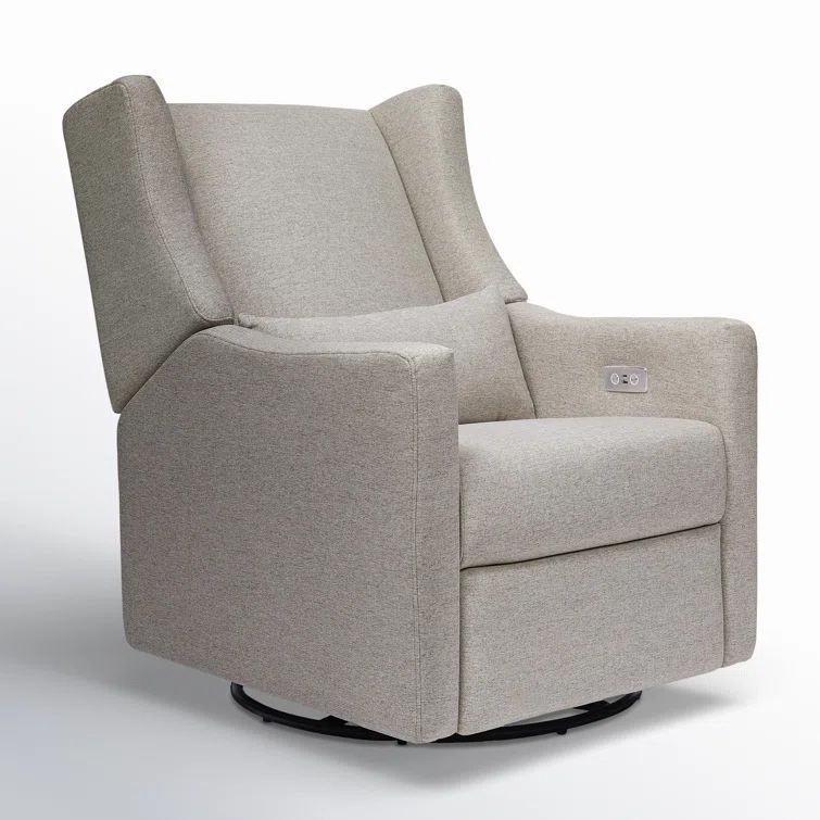 Eco-Weave Grey Performance Swivel Reclining Armchair with USB
