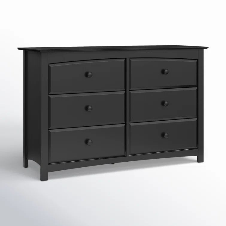 Black Double Ball Bearing Horizontal Nursery Dresser
