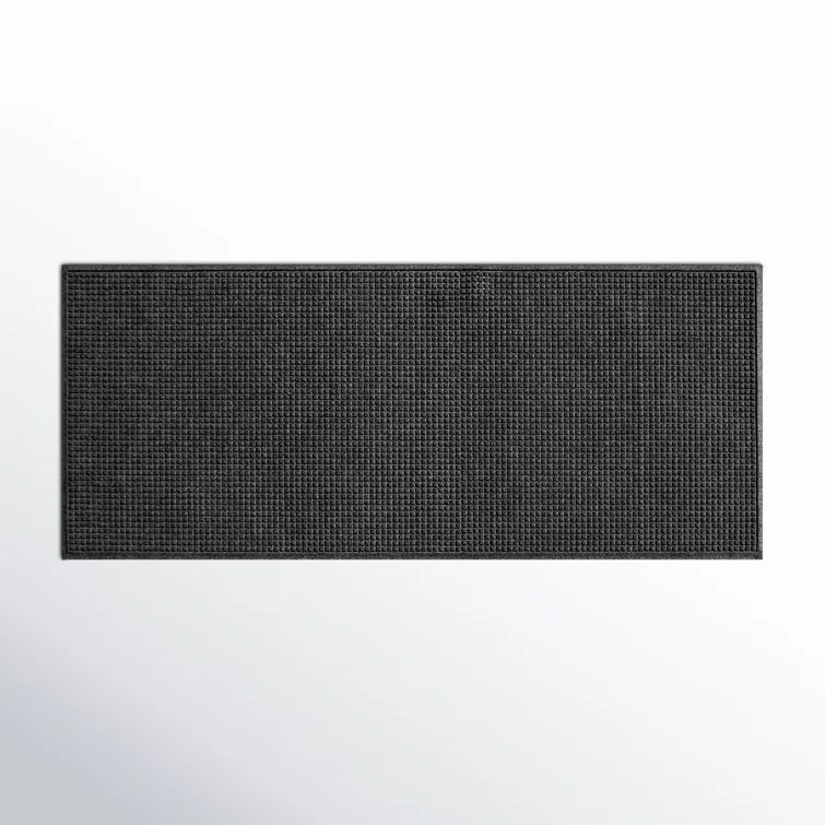 Charcoal Rubber Outdoor Door Mat with Water Dam Border