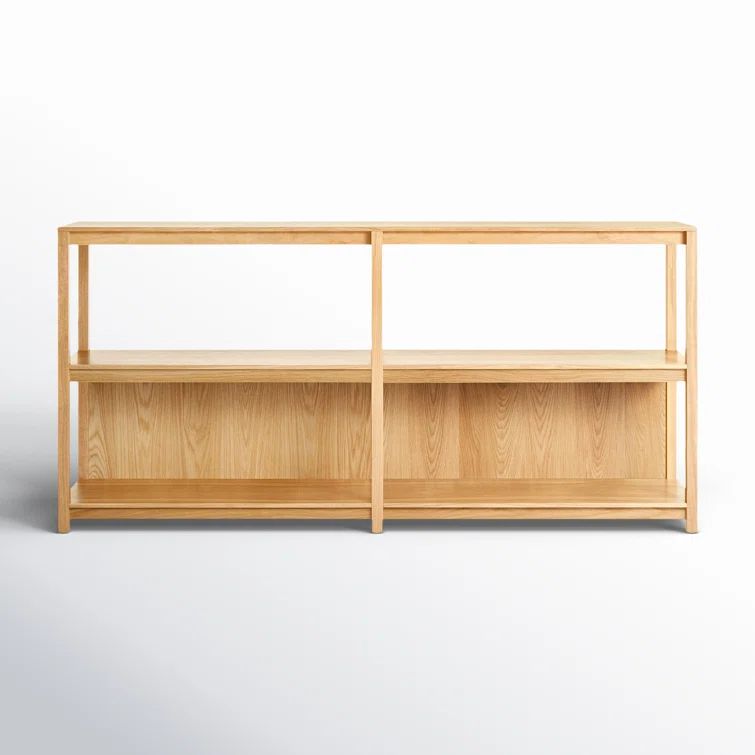 White Oak 2-Shelf Open Plan Bookcase