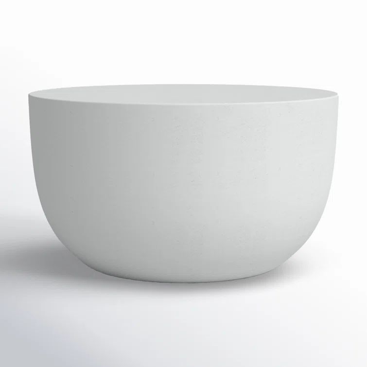 Matte White Round Aluminum Outdoor Side Table