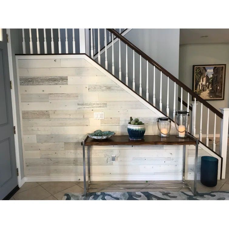Coastal White Reclaimed Wood Peel & Stick Wall Planks