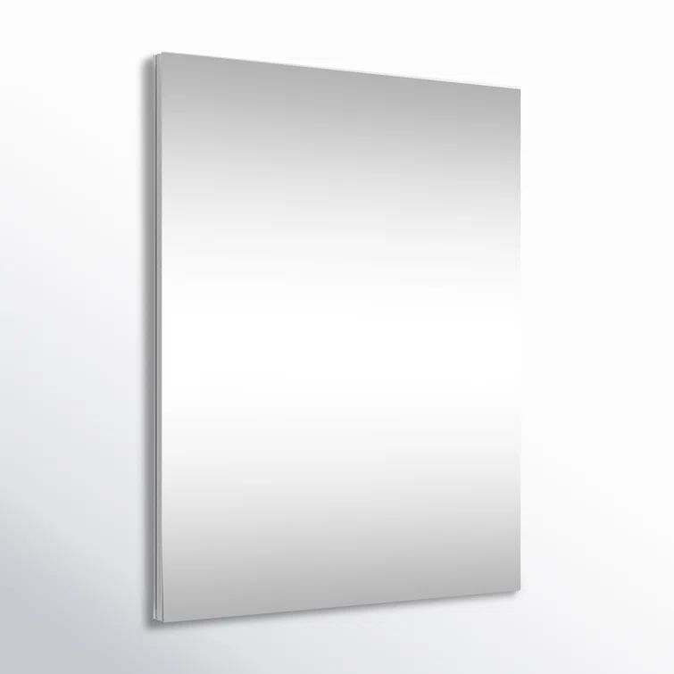 Verdera Sleek 24"x30" Frameless Aluminum Medicine Cabinet with Adjustable Shelves