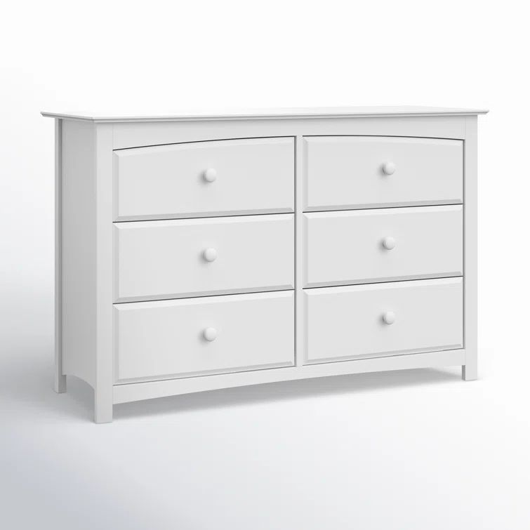 Kenton Classic White 6-Drawer Nursery Dresser with Safety Stops