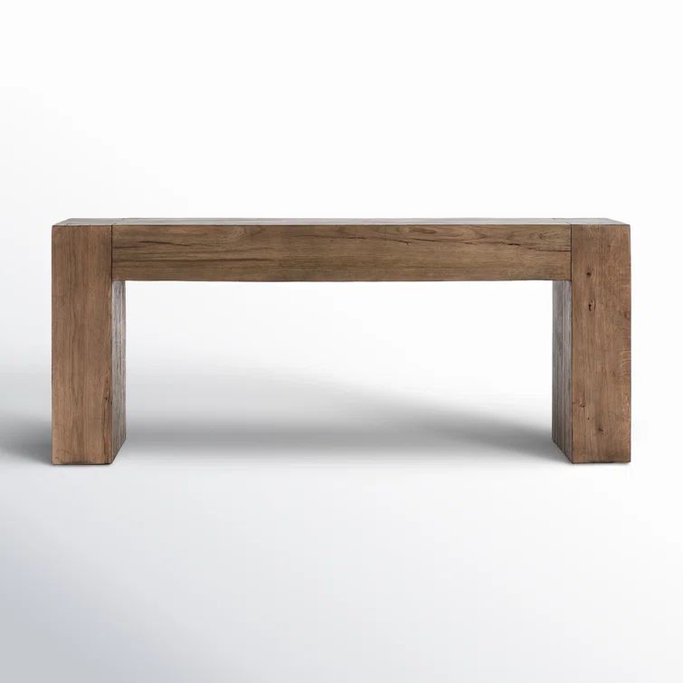 Elise 72" Brown Solid Wood Console Table with Storage