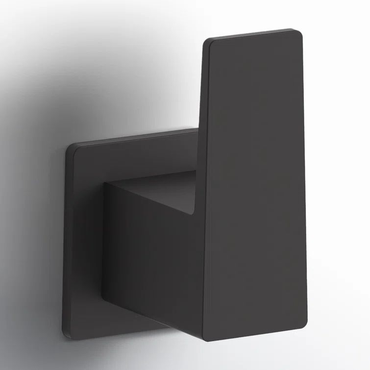 Matte Black Modern Wall Mounted Bathroom Robe Hook