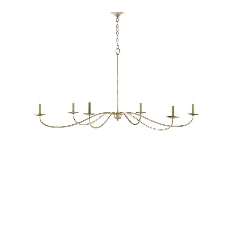 Saxon Silver Granello 6-Light Candle Chandelier