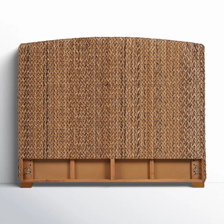 Amber Honey Mahogany and Banana Leaf Queen Panel Headboard