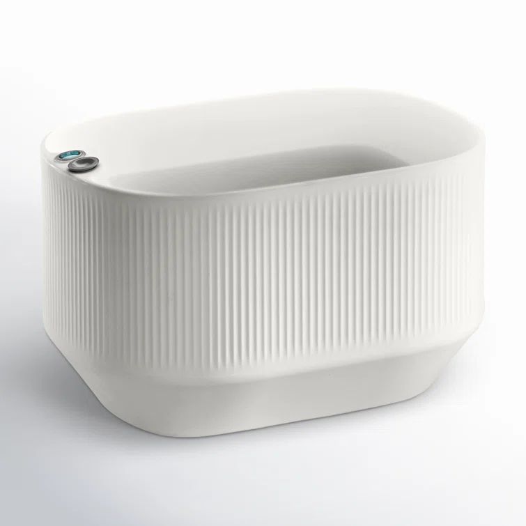 Alpine White Mod 20'' Rectangular Planter with Drainage Hole