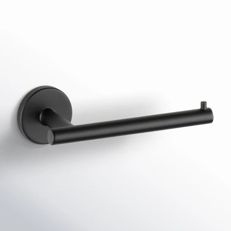 Matte Black Modern Wall Mount Toilet Paper Holder