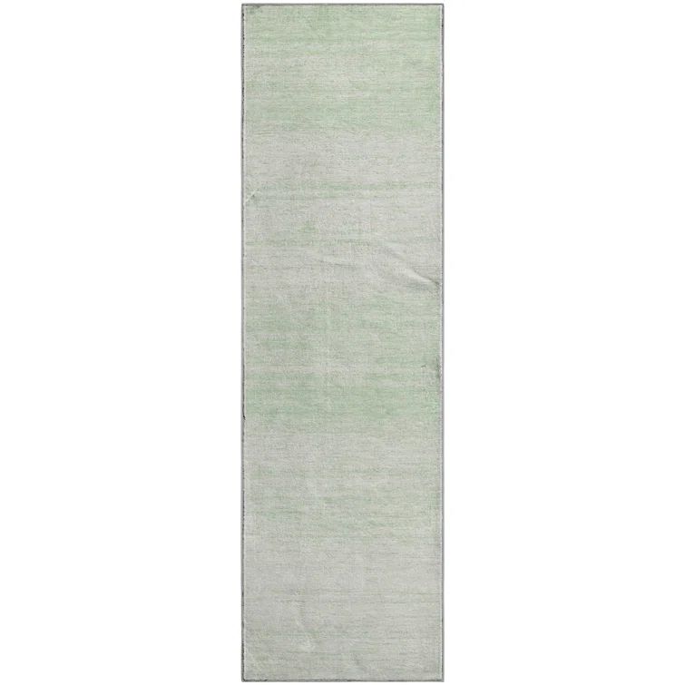 Red Synthetic Easy Care Runner Rug 2'3" x 7'6"