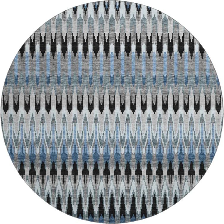 Premium Red Round Synthetic Washable Rug, 8' Diameter