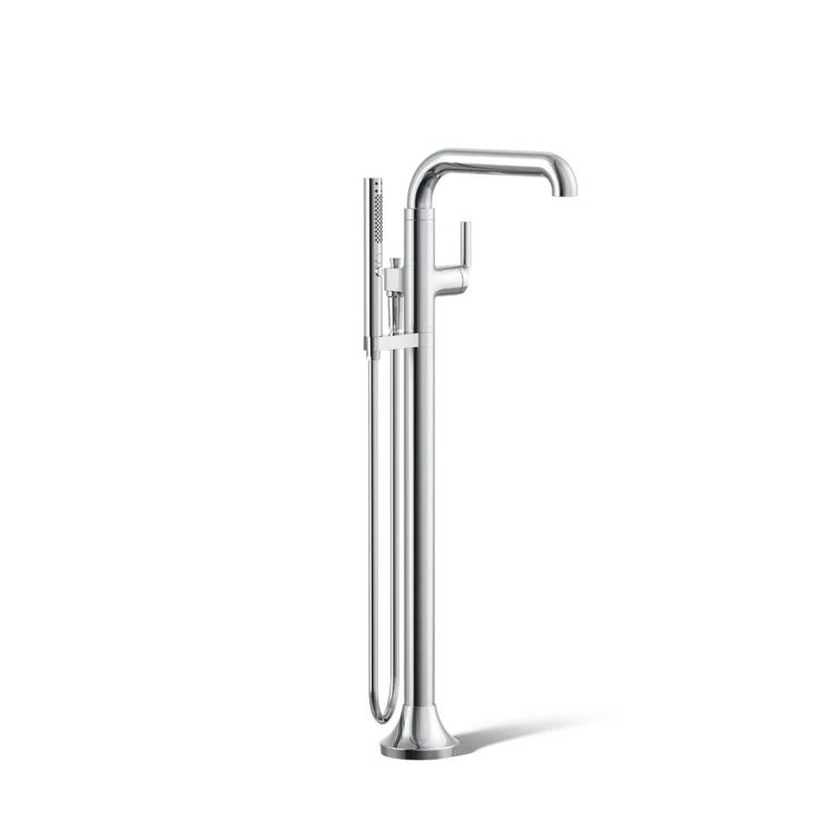 Tone Polished Chrome Freestanding Tub Faucet with Hand Shower