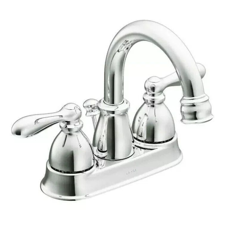 Caldwell Transitional High Arc 4" Centerset Chrome Bathroom Faucet