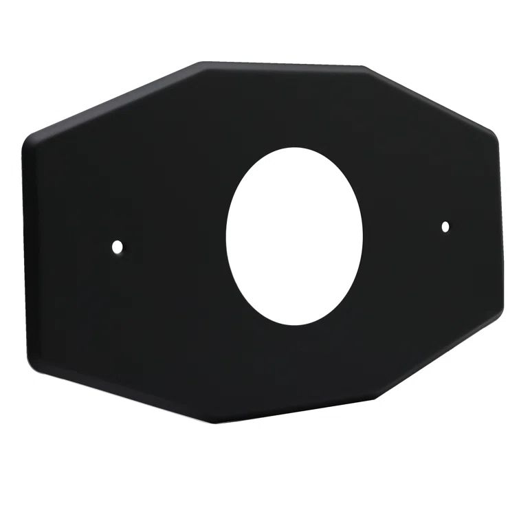Matte Black Steel One-Hole Remodel Plate Kit