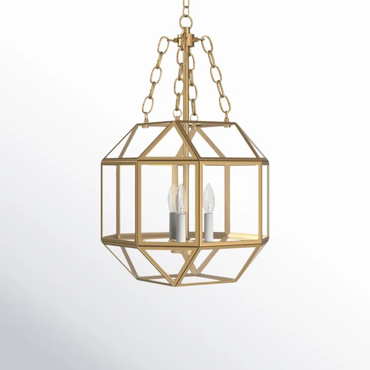 Morrison Satin Brass Glass Jar Indoor/Outdoor Lantern