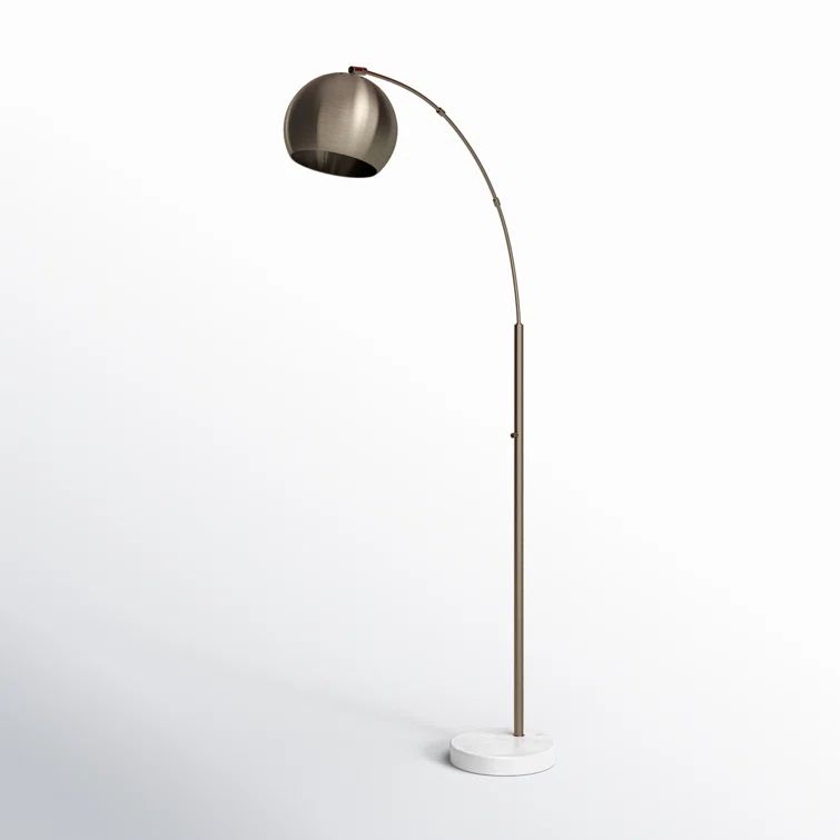Georgia 78'' Adjustable Antique Brass Arc Floor Lamp