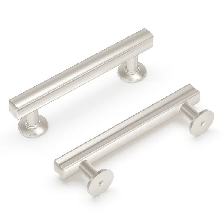 Satin Nickel Brushed Bar Cabinet Pulls with Mounting Hardware