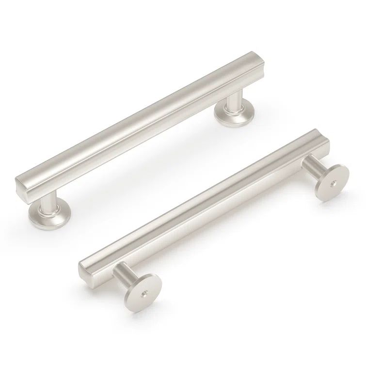 Brushed Nickel 5-1/16" Bar Cabinet Pull with Mounting Hardware
