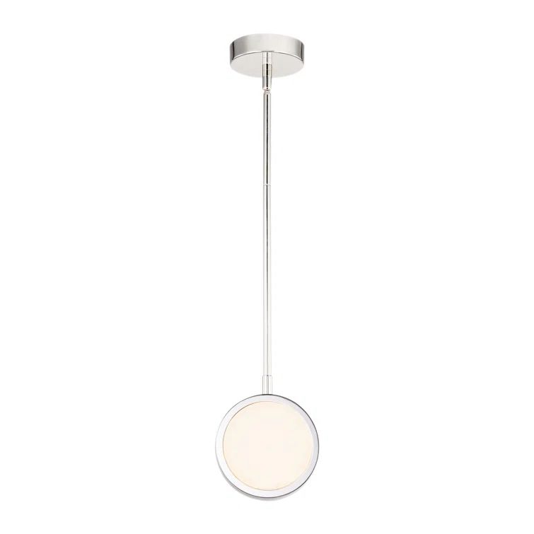 Blanco Mini Polished Nickel LED Glass Pendant