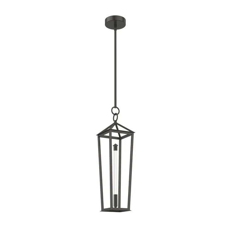 Urban Bronze Glass Lantern Pendant Light