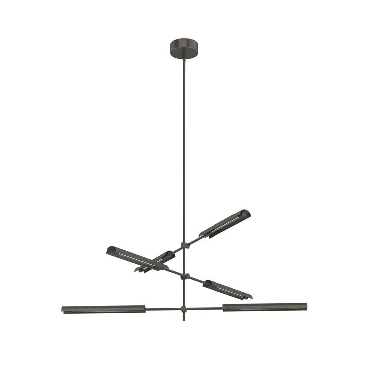 Astrid Urban Bronze 41'' LED Sputnik Modern Linear Chandelier