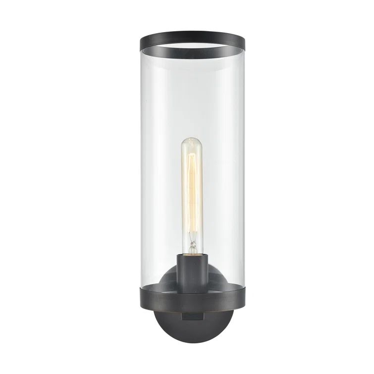 Urban Bronze Dimmable Brass Cylinder Wall Sconce