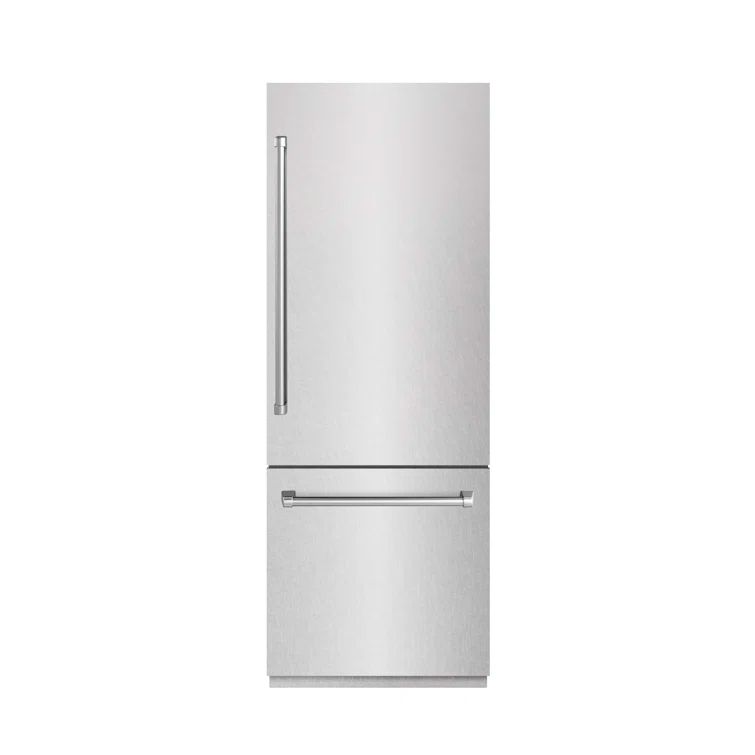 30" Stainless Steel Bottom Freezer Refrigerator with Ice Maker