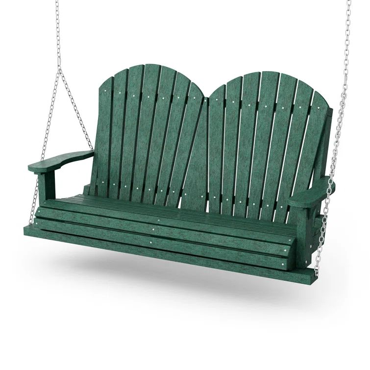 Turf Green HDPE 2-Seat Outdoor Porch Swing
