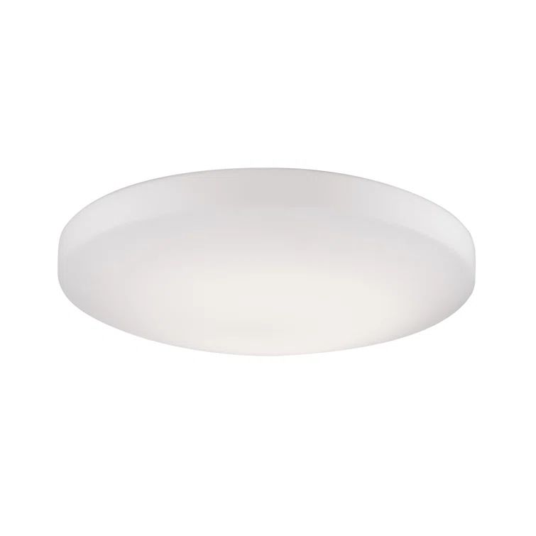 White Glass LED Flush Mount Ceiling Light