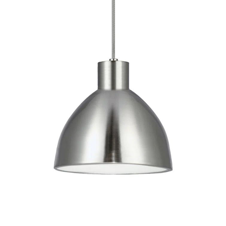 Brushed Nickel LED Bowl Pendant Light