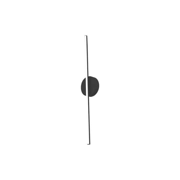 Sleek Black Aluminum Dimmable LED Cylinder Sconce 35.5"