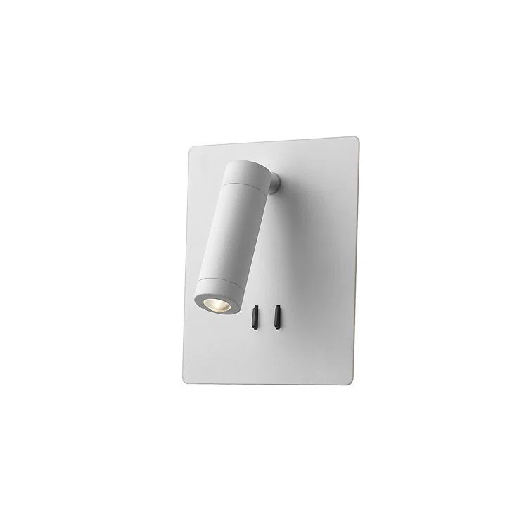 Dorchester White Aluminum Adjustable LED Cylinder Wall Sconce