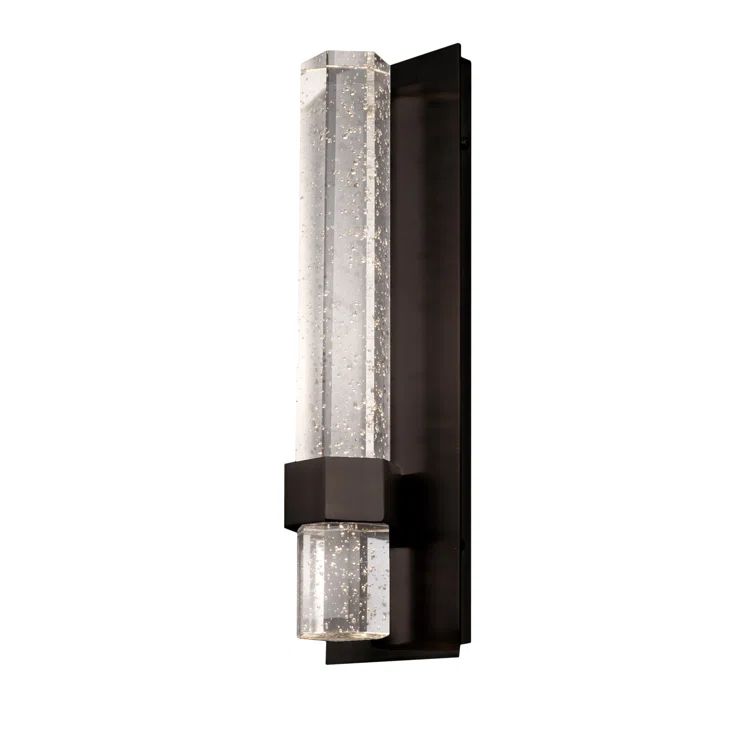 Warwick Hexagonal Crystal LED Wall Sconce in Bronze