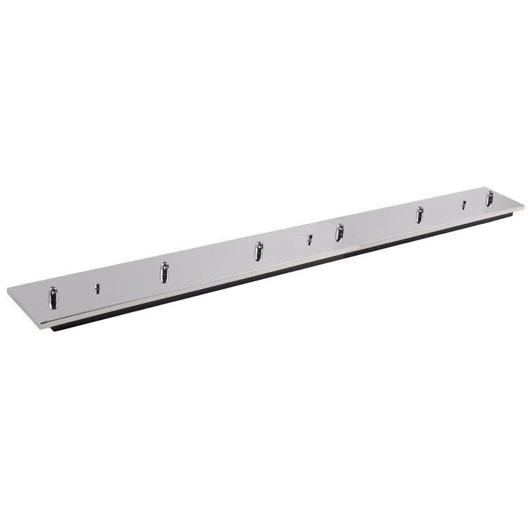 Chrome and Brushed Nickel Multi-Port Pendant Light Canopy
