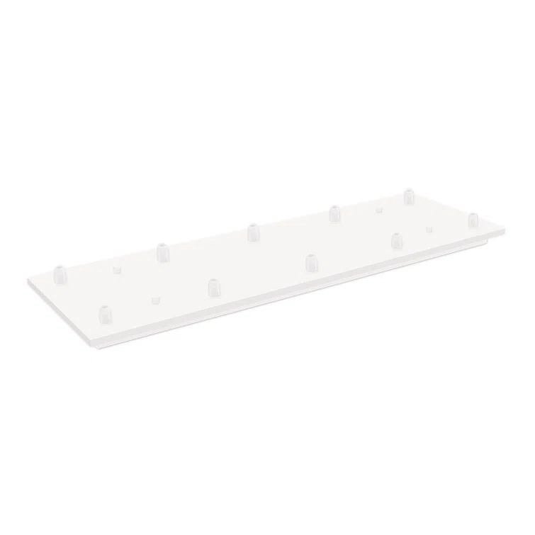 Sleek 26'' White Brushed Nickel Multi-Port Lighting Canopy