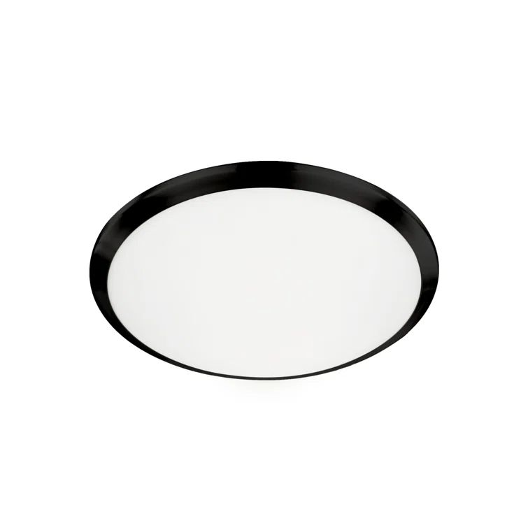 Malta Sleek LED Flush Mount Ceiling Light in Black and Nickel