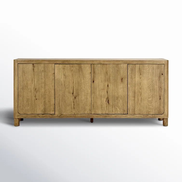 Orlando Light Brown Oak Wood 4-Door Sideboard