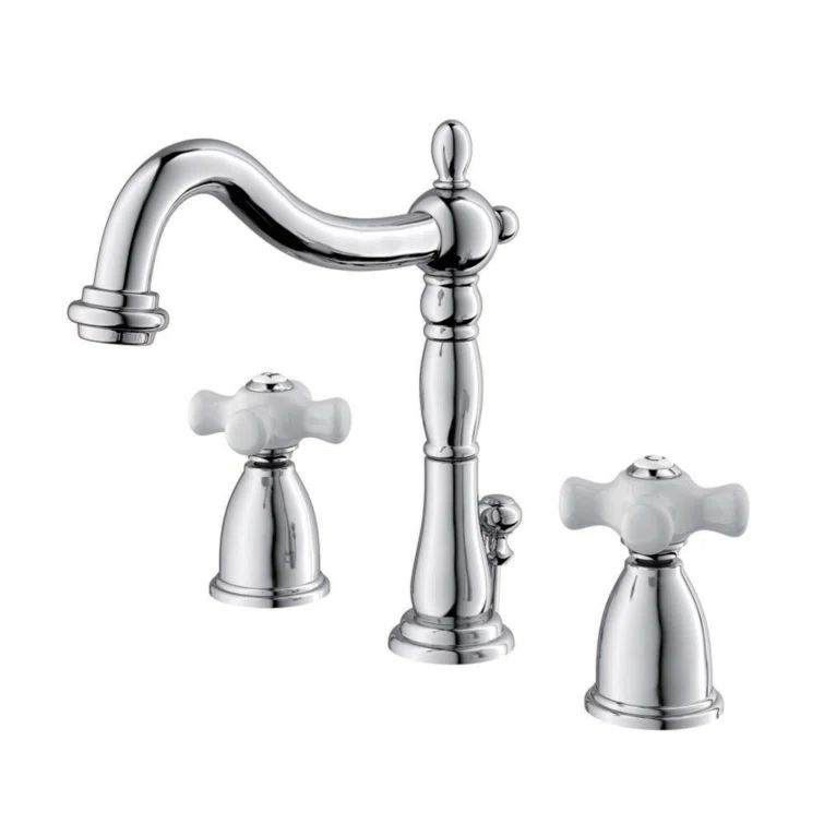Heritage Polished Chrome Widespread Lavatory Faucet