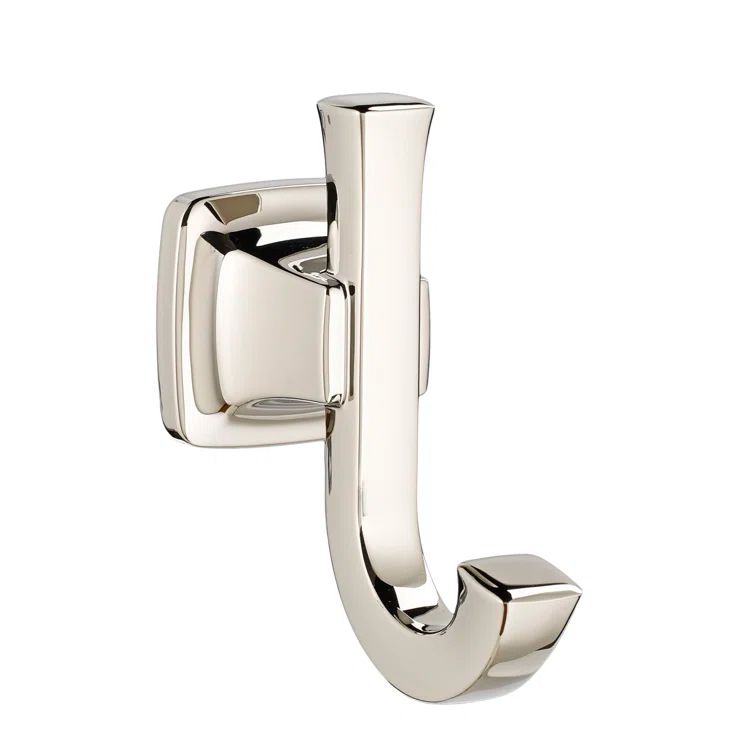 Polished Nickel Modern Wall Mount Double Robe Hook