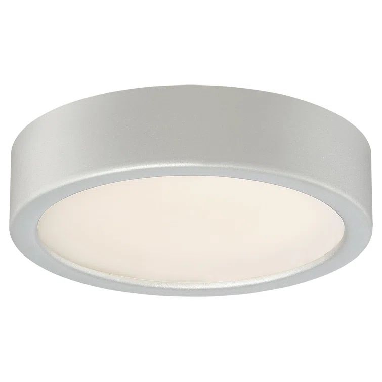 Silver Glass LED Flush Mount Light for Indoor/Outdoor